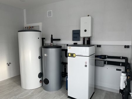 Heat pump for heating and cooling